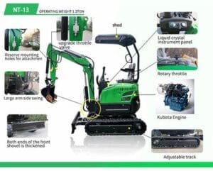 multifunctional mini excavator